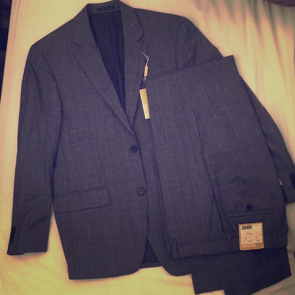 Michael Kore Plaid Suit